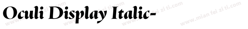 Oculi Display Italic字体转换